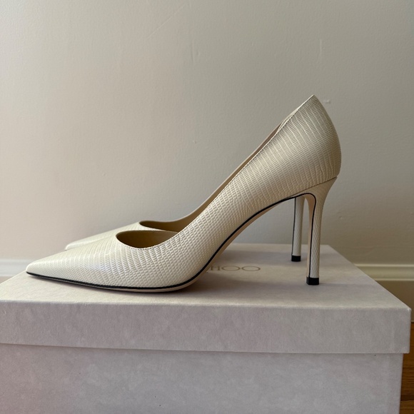 Jimmy Choo Heels Lilith 85 Milk Size EU 39 5 US 9 - Picture 6 of 10
